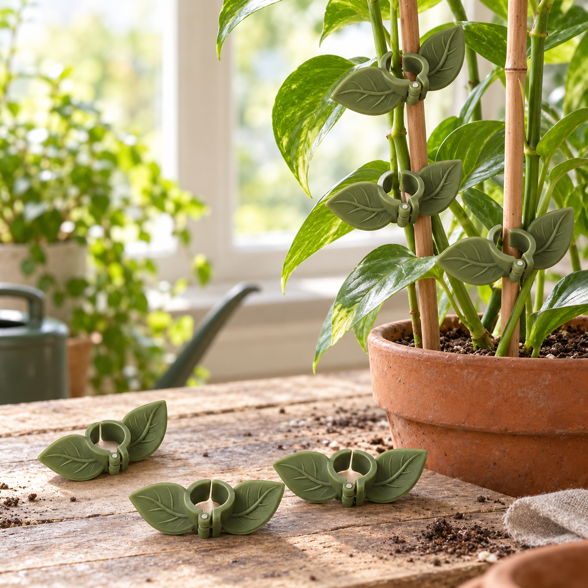 Bladvormige plantenclips - set van 6