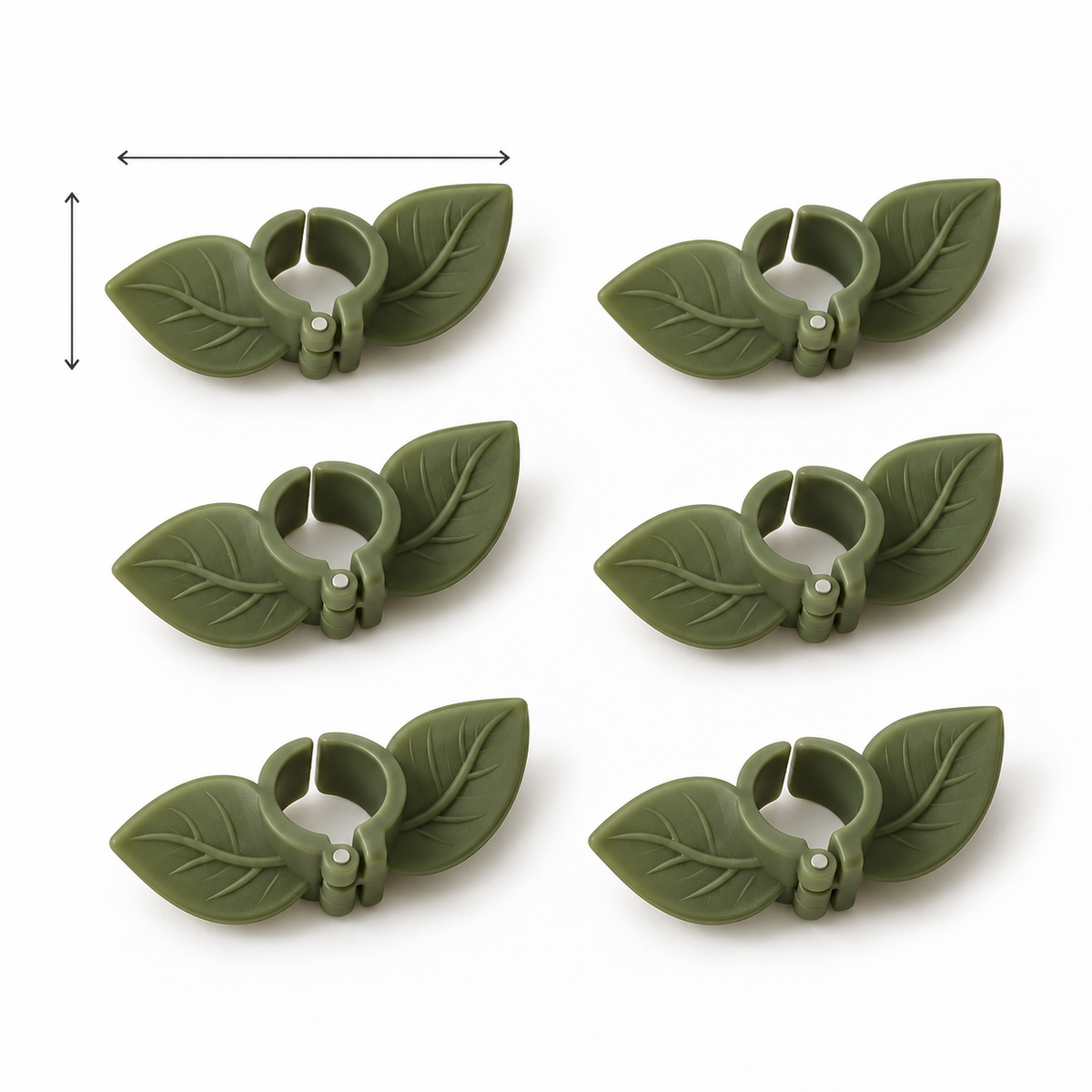 Bladvormige plantenclips - set van 6