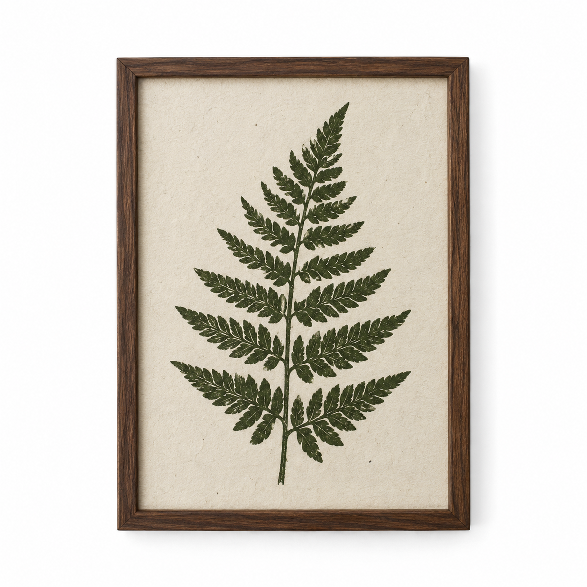 Botanische varenprint in houten lijst